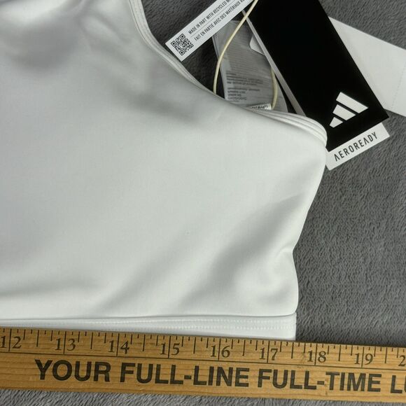 Adidas Sports Bra Womens Plus 2X White‎ PowerReact Train Medium-Support Bra new - Picture 8 of 11